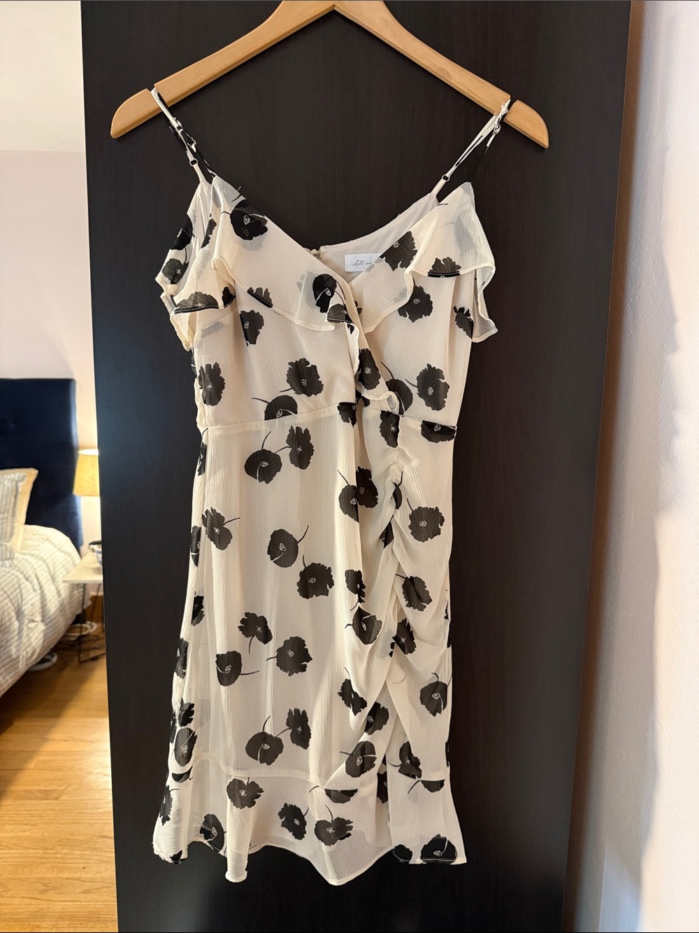 All in Favor Cream Mini Dress with Black Floral Print from Nordstrom